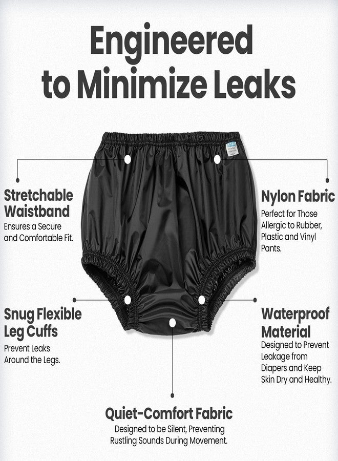 Kleinert's Incontinence Leak-Protection, Washable Pull-On Cover Pant, Advanced Duralite-Cool-Lightweight-Durable- Kleinert's (Black, Large) - Image 2